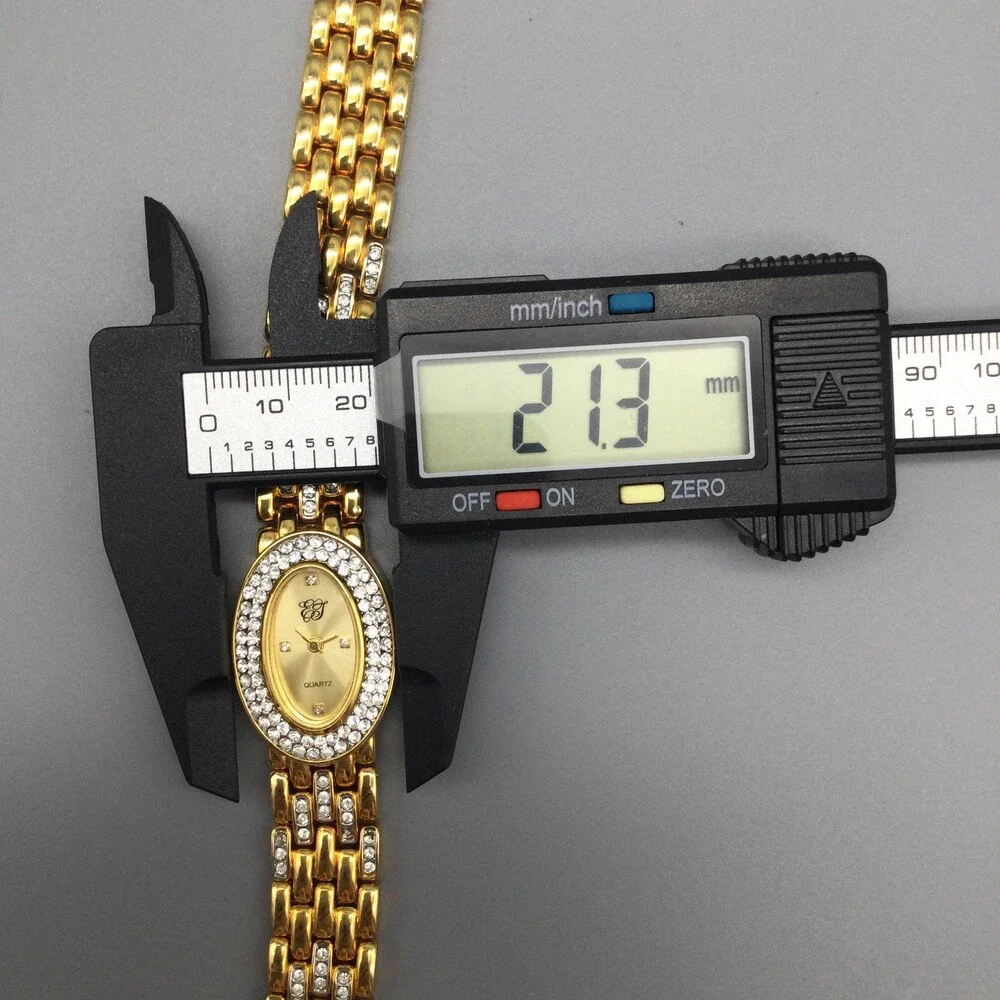 Vintage Elizabeth Taylor Womens Watch 21mm Gold Tone Oval New Battery 7.25
